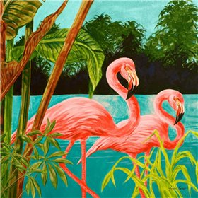 Hot Tropical Flamingo I