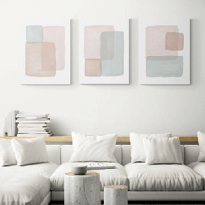 Set x3 Cuadros Abstractos, Abstracto, Colores, Hojas – Tree House Deco